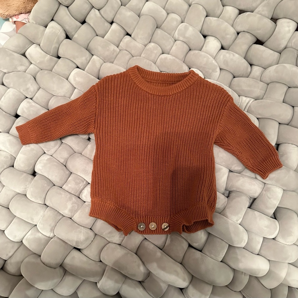 Baby knit romper
